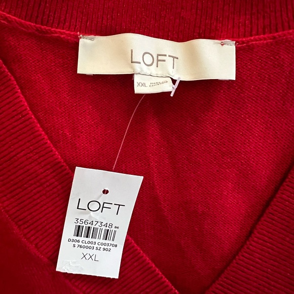 LOFT vibrant red tunic SUPER SOFT - Picture 3 of 7